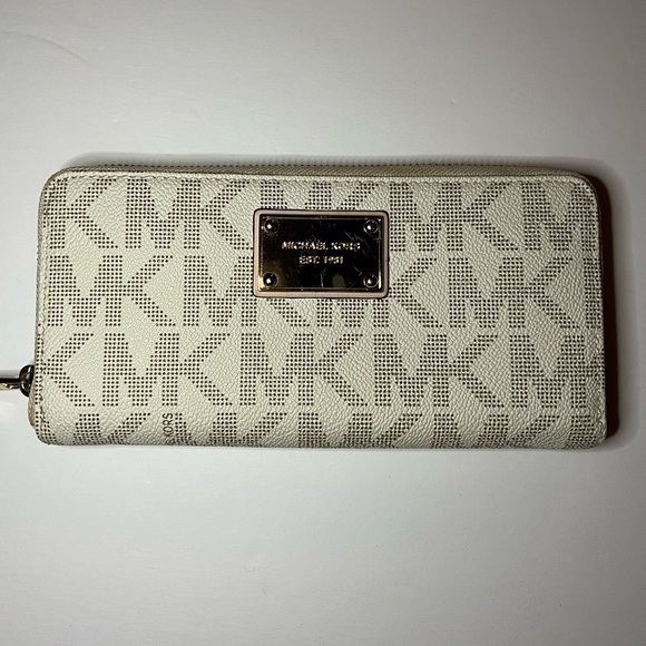 MICHAEL Michael Kors Handbags - Michael Kors Wallet, Cream, Logo, Hamilton
